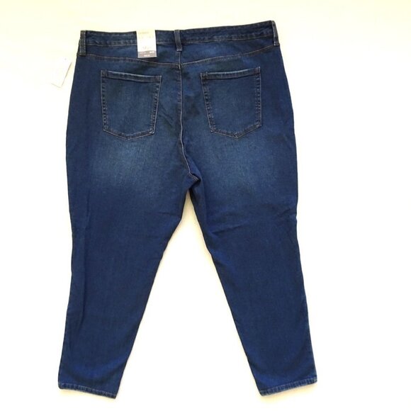 Style&Co Skinny Leg Jeans 24W Blue Denim Distressed - Picture 3 of 6